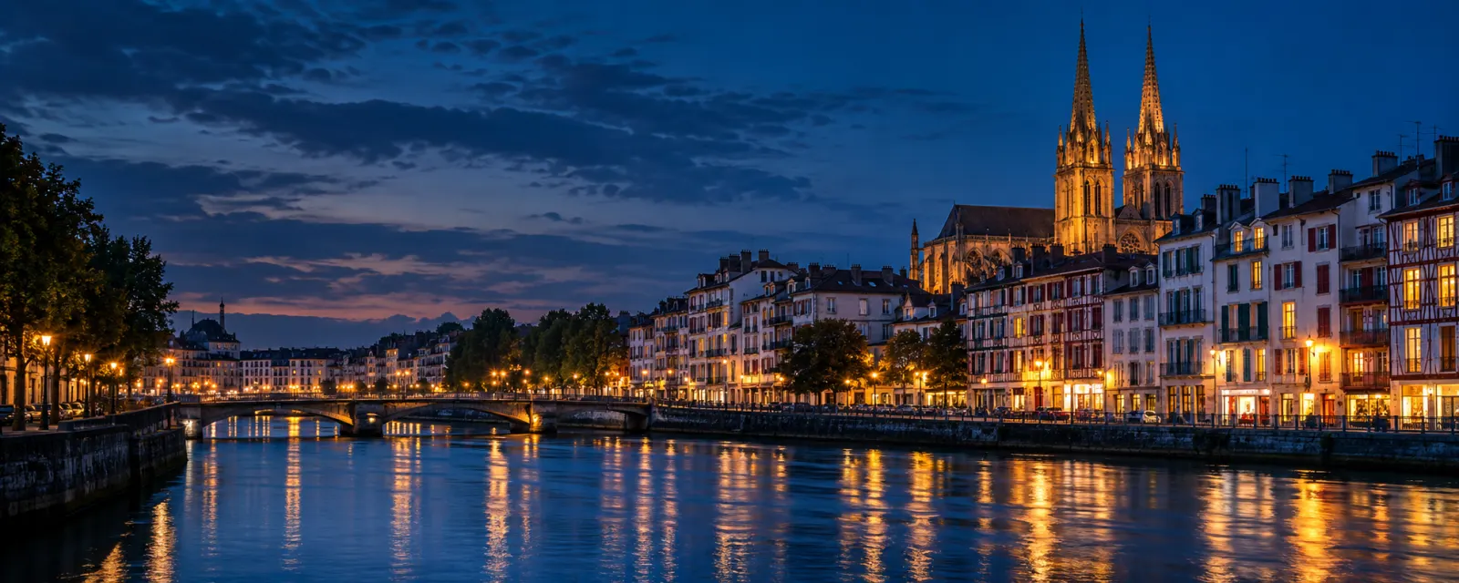 Vue emblématique de Bayonne