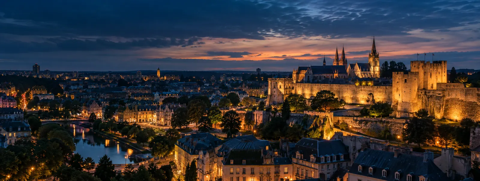 Vue emblématique de Caen