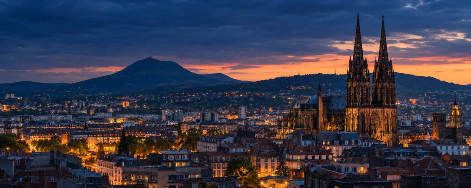 Vue emblématique de Clermont-Ferrand