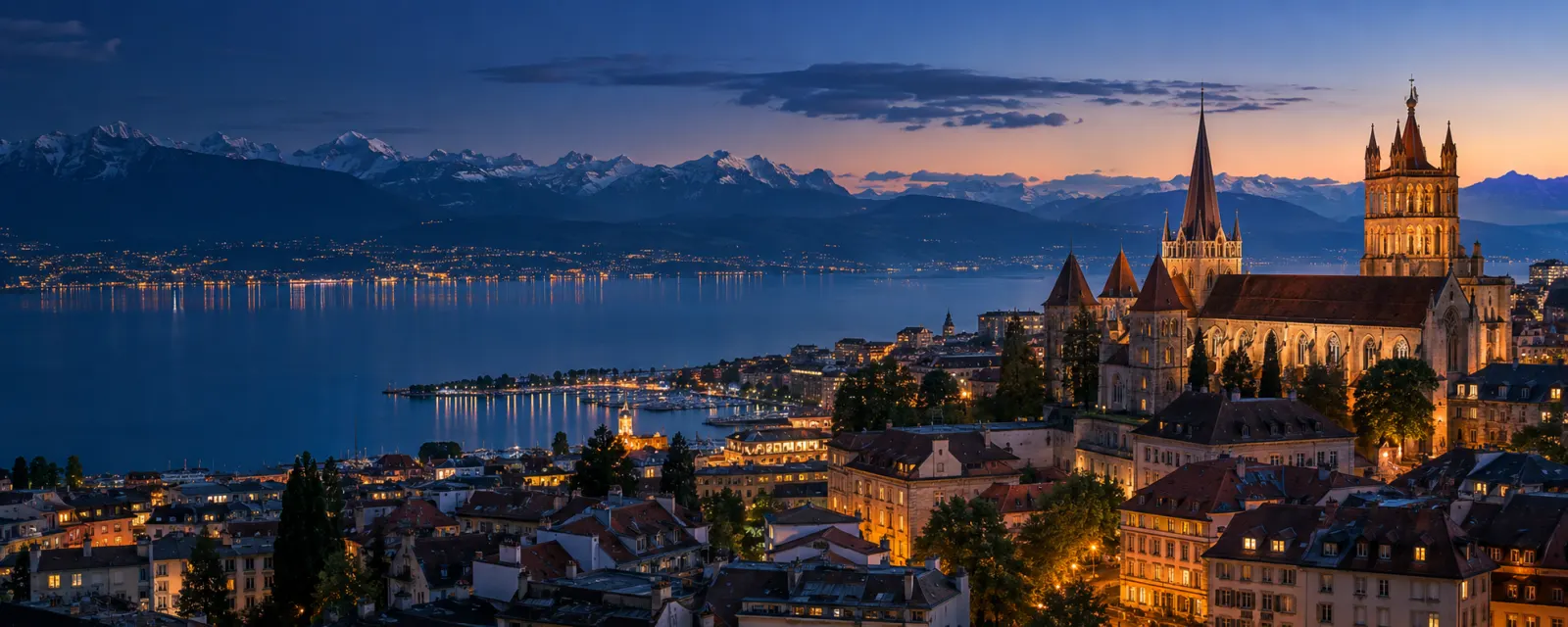 Vue emblématique de Lausanne