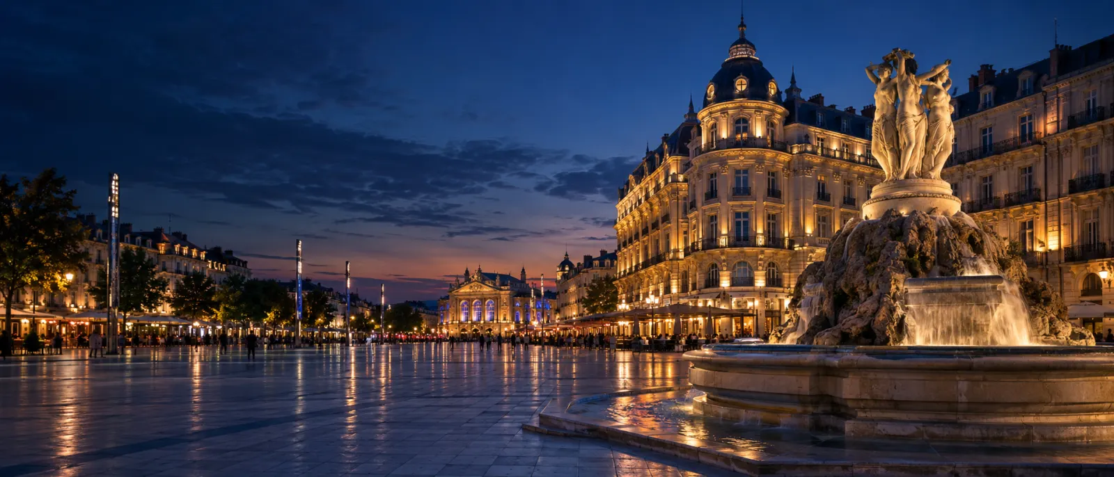 Vue emblématique de Montpellier