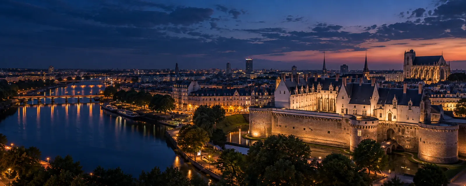 Vue emblématique de Nantes