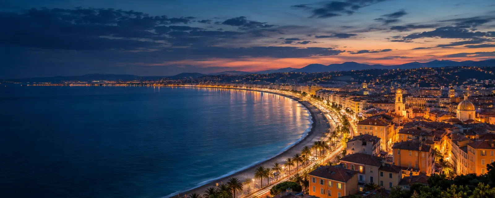 Vue emblématique de Nice