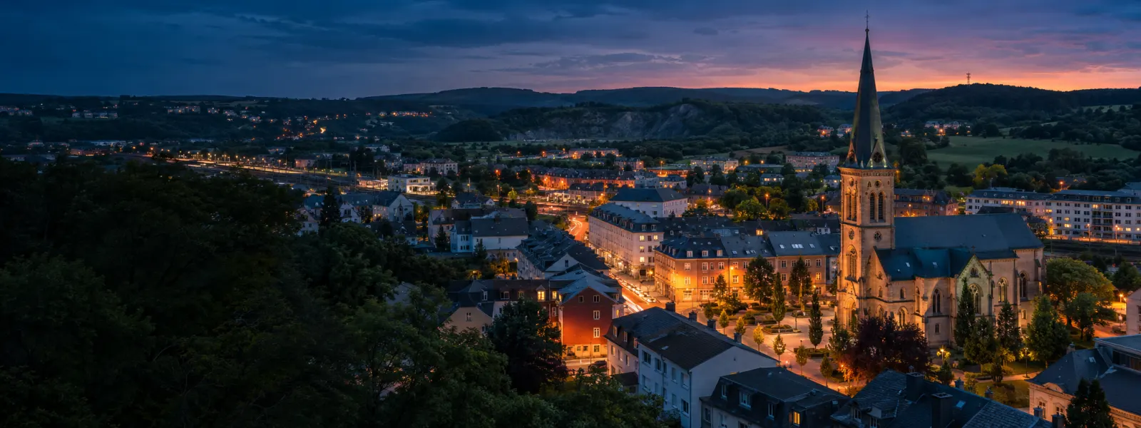 Vue emblématique de Pétange
