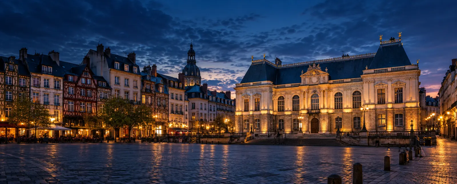 Vue emblématique de Rennes