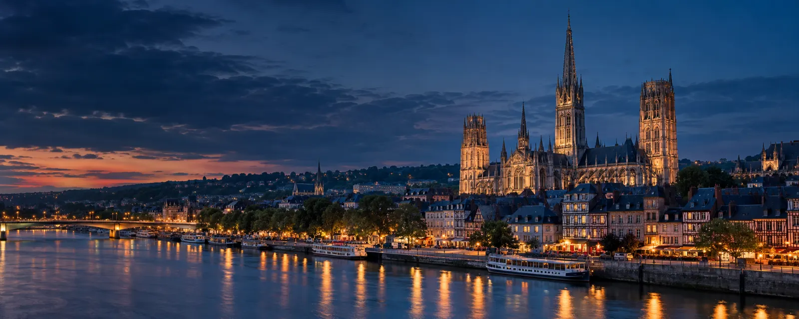 Vue emblématique de Rouen